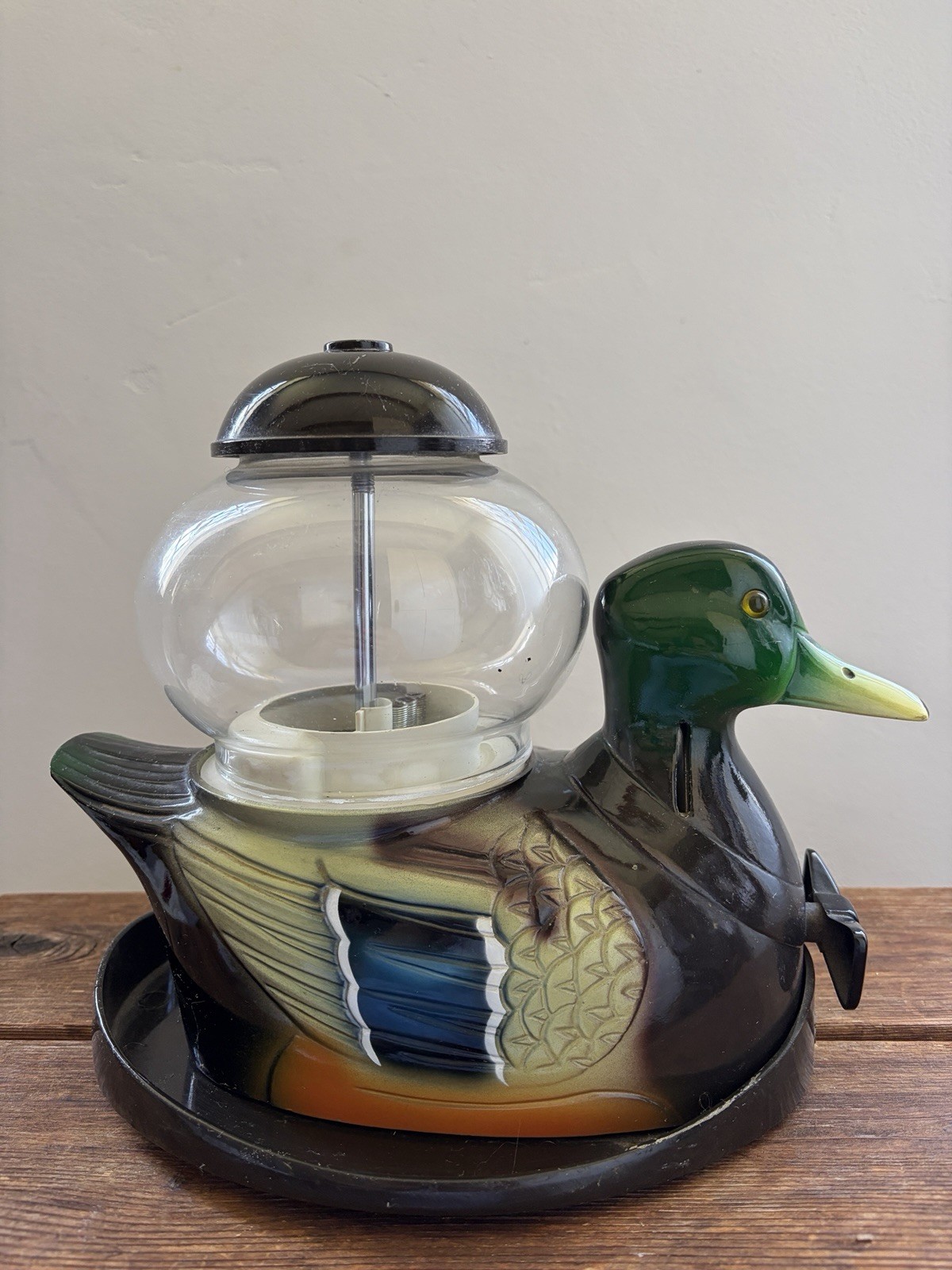 Vtg Carousel Industries Mallard Duck Gumball Machine Bank Glass Globe Works Vtg Carousel Industries Mallard Duck Gumball Machine Bank Glass Globe Works