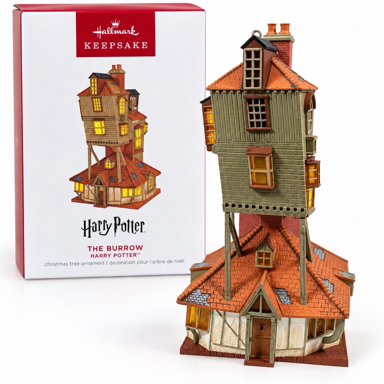 Hallmark 2023 Harry Potter The Burrow Weasley House Keepsake Ornament QXI6287 Hallmark 2023 Harry Potter The Burrow Weasley House Keepsake Ornament QXI6287