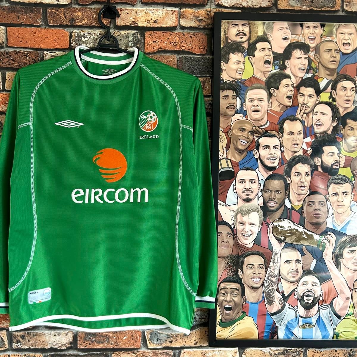 Ireland National Team Long Sleeve Soccer Jersey Umbro 2002 World Cup From Japan Ireland National Team Long Sleeve Soccer Jersey Umbro 2002 World Cup From Japan