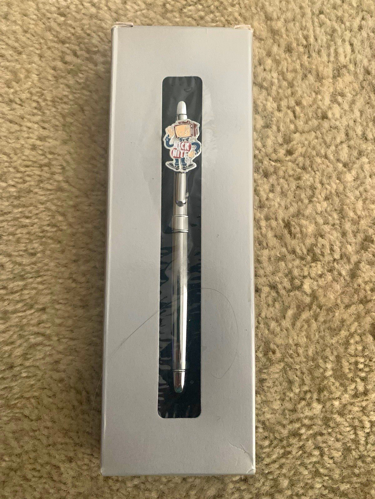 Nick at Nite EXTREMELY RARE Vintage Metal Logobelly Pen w/ Chrome Trim NIB Nick at Nite EXTREMELY RARE Vintage Metal Logobelly Pen w/ Chrome Trim NIB