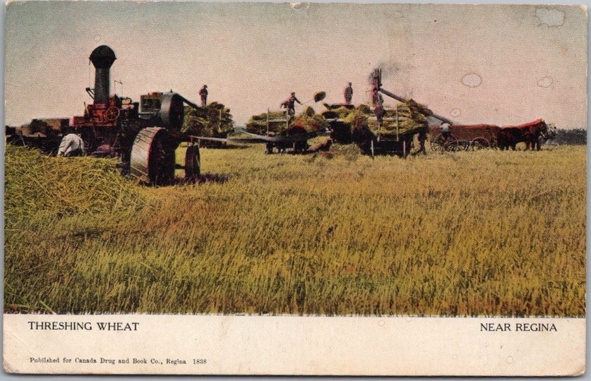 c1910s Saskatchewan, CANADA Farming Postcard \