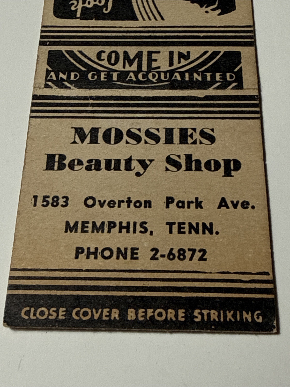 DEAN’S Vtg 1930s BEAUTY SALON shop MEMPHIS Tennessee Women Art Deco Hair Retro