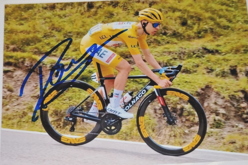 AUTOGRAPH TADEJ POGACAR CYCLING SLOVENIA COLNAGO PHOTO HAND SIGNED TOUR DE FRANCE AUTOGRAPH TADEJ POGACAR CYCLING SLOVENIA COLNAGO PHOTO HAND SIGNED TOUR DE FRANCE