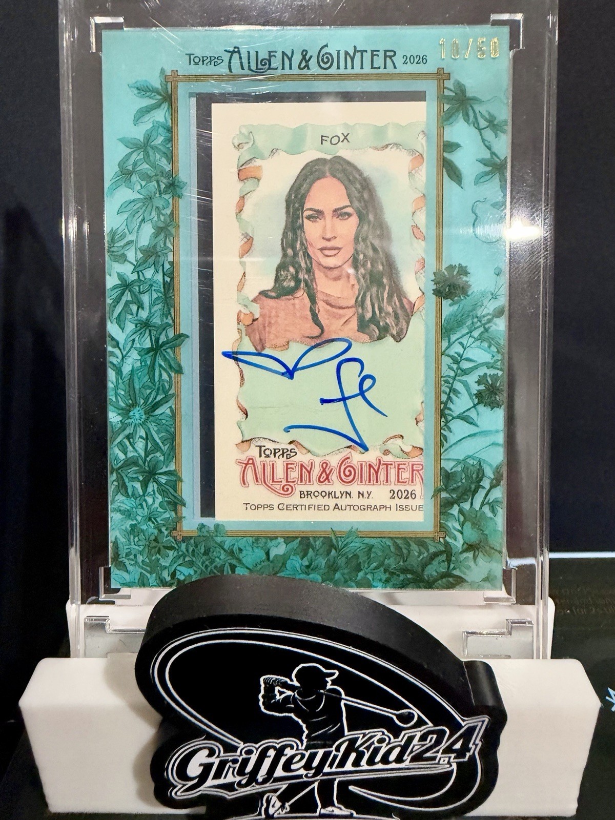2026 Topps Allen & Ginter Megan Fox Mini Framed Star Auto Blue /50 2026 Topps Allen & Ginter Megan Fox Mini Framed Star Auto Blue /50