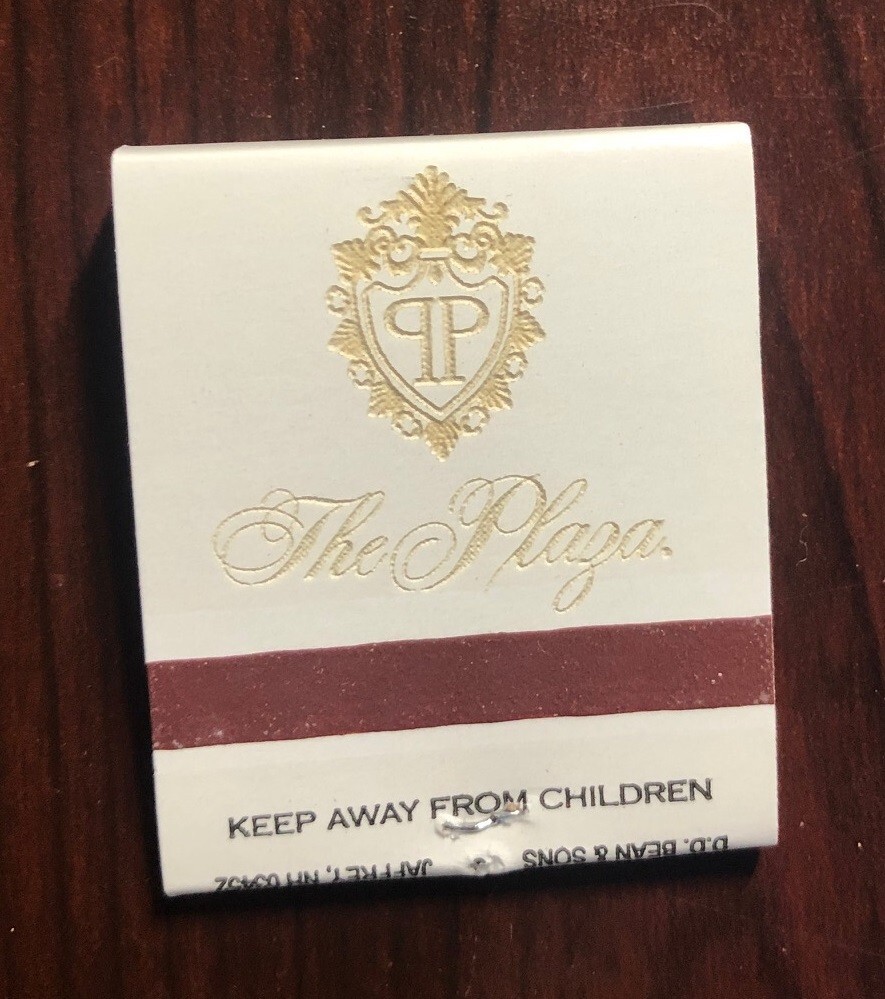 The Plaza Hotel New York Matchbook The Plaza Hotel New York Matchbook