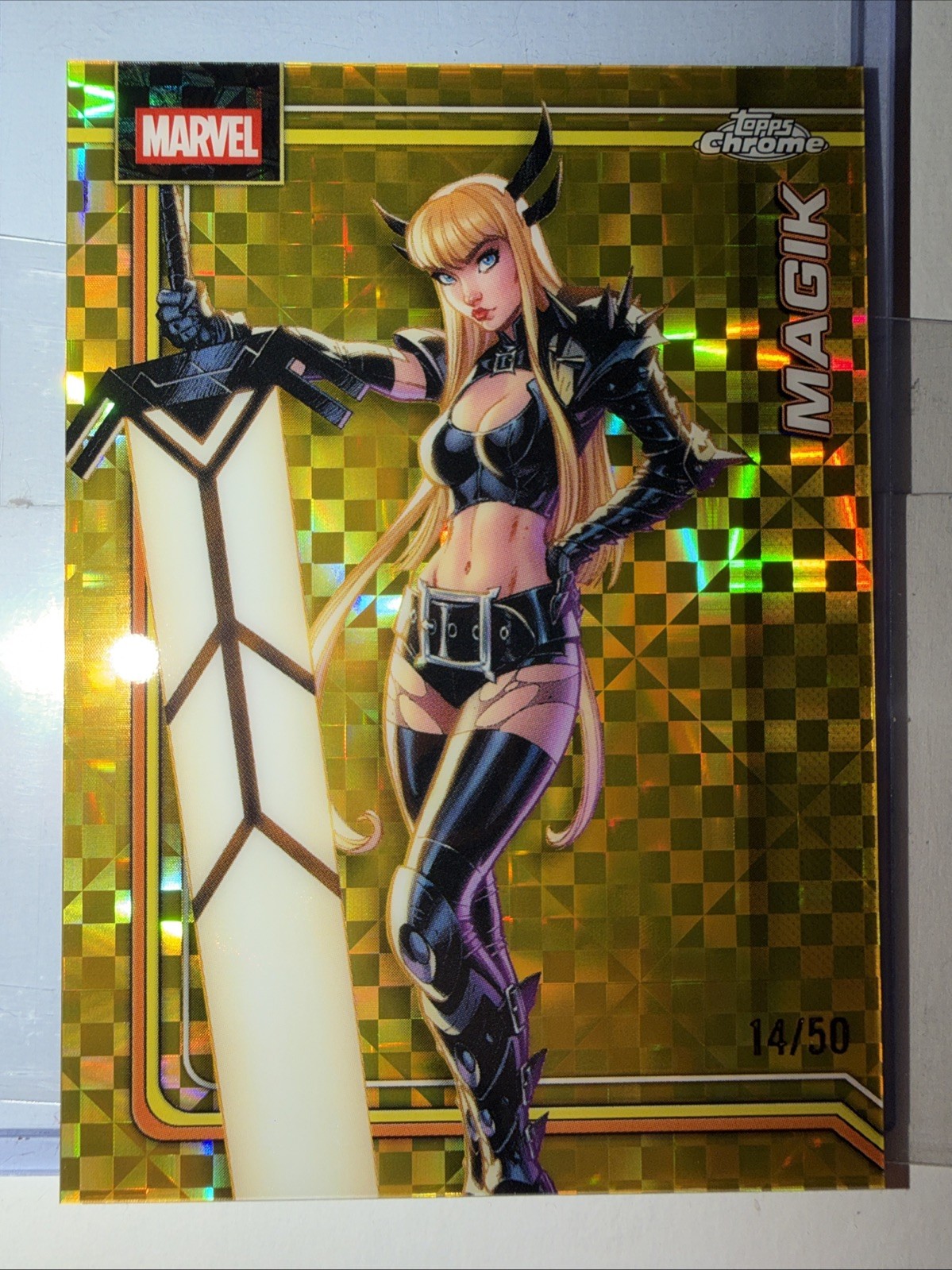 2026 Topps Chrome Marvel Magik Gold x Fractor /50 2026 Topps Chrome Marvel Magik Gold x Fractor /50