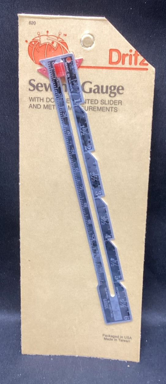 Vtg Dritz Sewing Gauge, original package - ships free