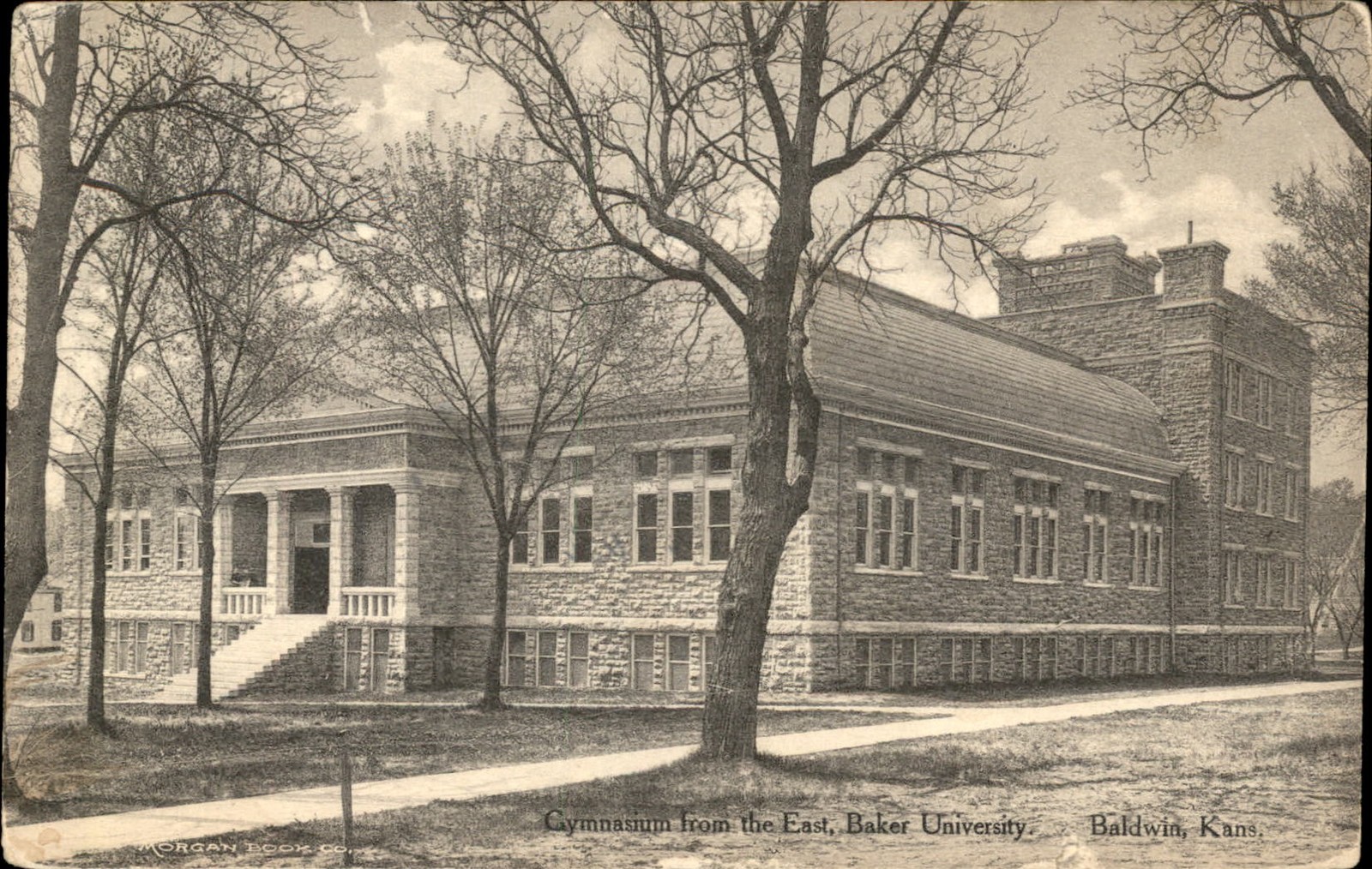 Baldwin Kansas KS Gym Baker University c1915 Vintage Postcard