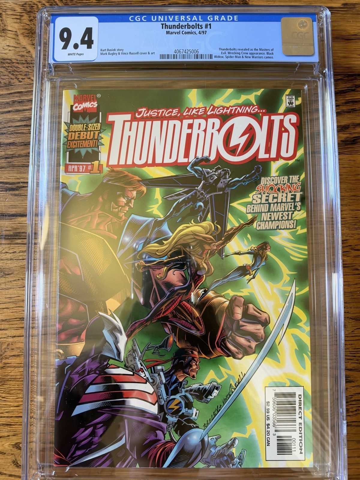 Thunderbolts #1 CGC 9.4 1ST PRINT APPEARANCE Masters of Evil MARVEL COMICS 1997