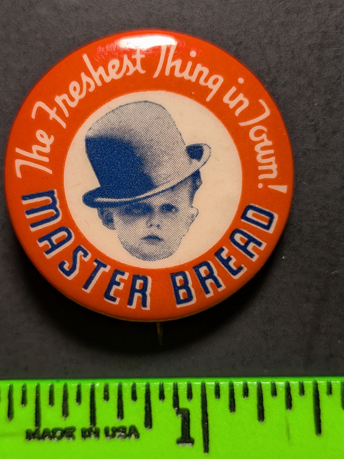 Vintage Master Bread Spanky Our Gang Pinback Pin