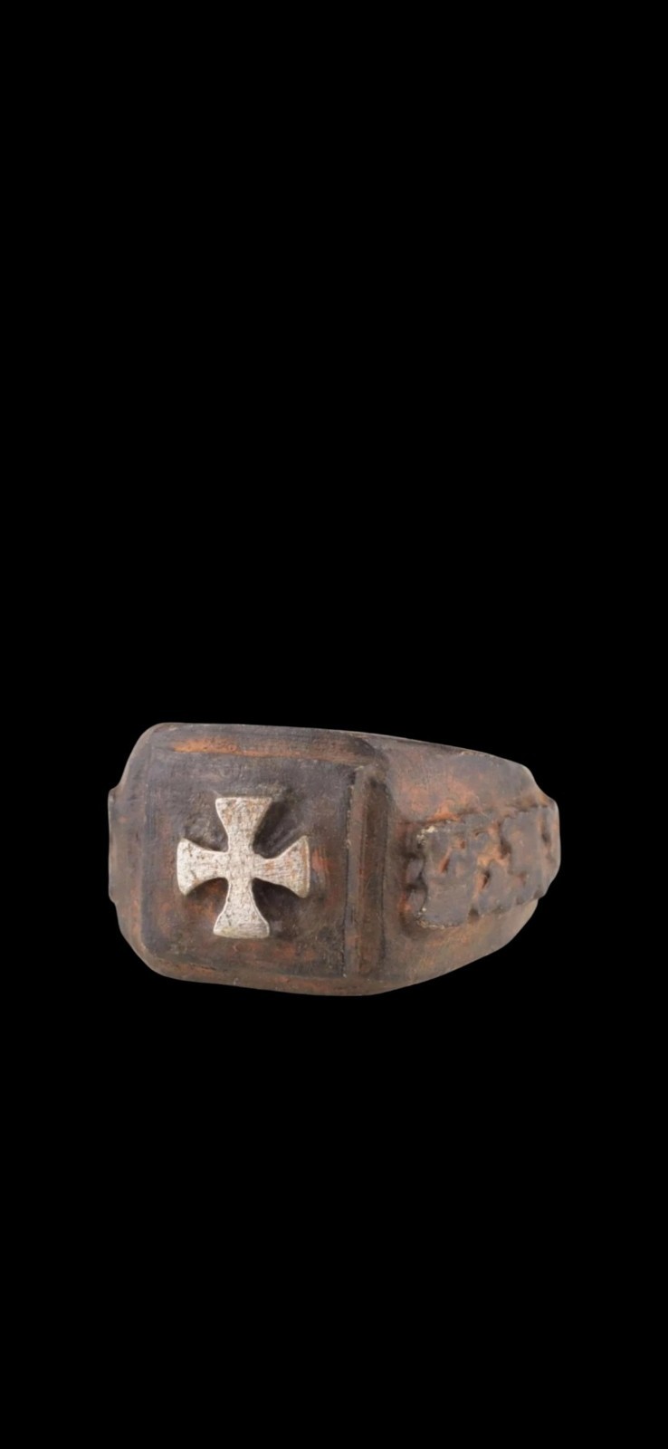 Antique Ww2 Era Central European Unique Europe 1940s Soldiers Amulet Ring