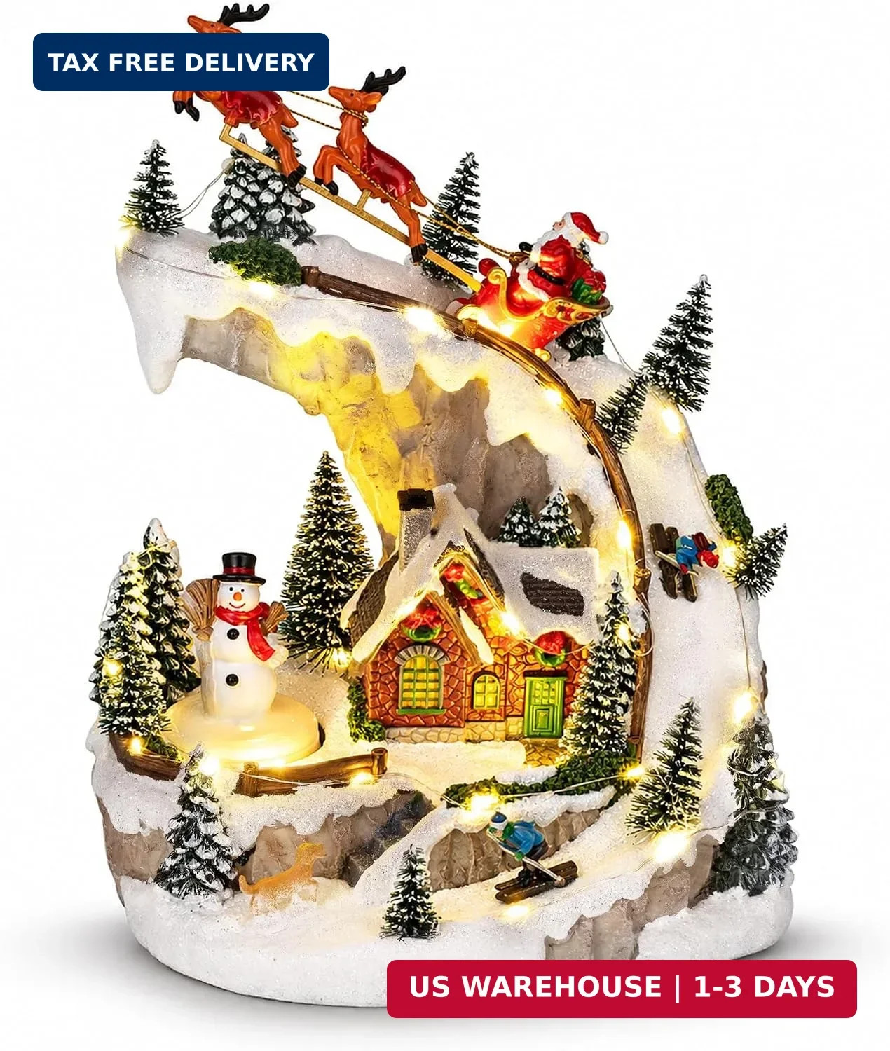 Christmas Village with LED Lights & Music, Indoor Chirstmas Decor Christmas Village with LED Lights & Music, Indoor Chirstmas Decor