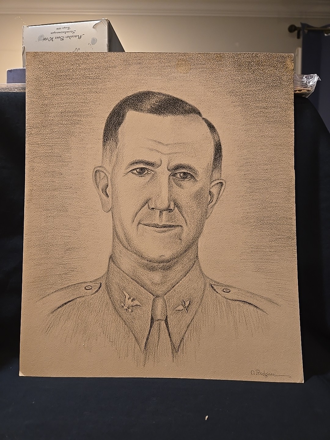 Vintage Portrait of a Military Officer on Thick Paper/posterbrd. 11x13 O.Rodgers Vintage Portrait of a Military Officer on Thick Paper/posterbrd. 11x13 O.Rodgers