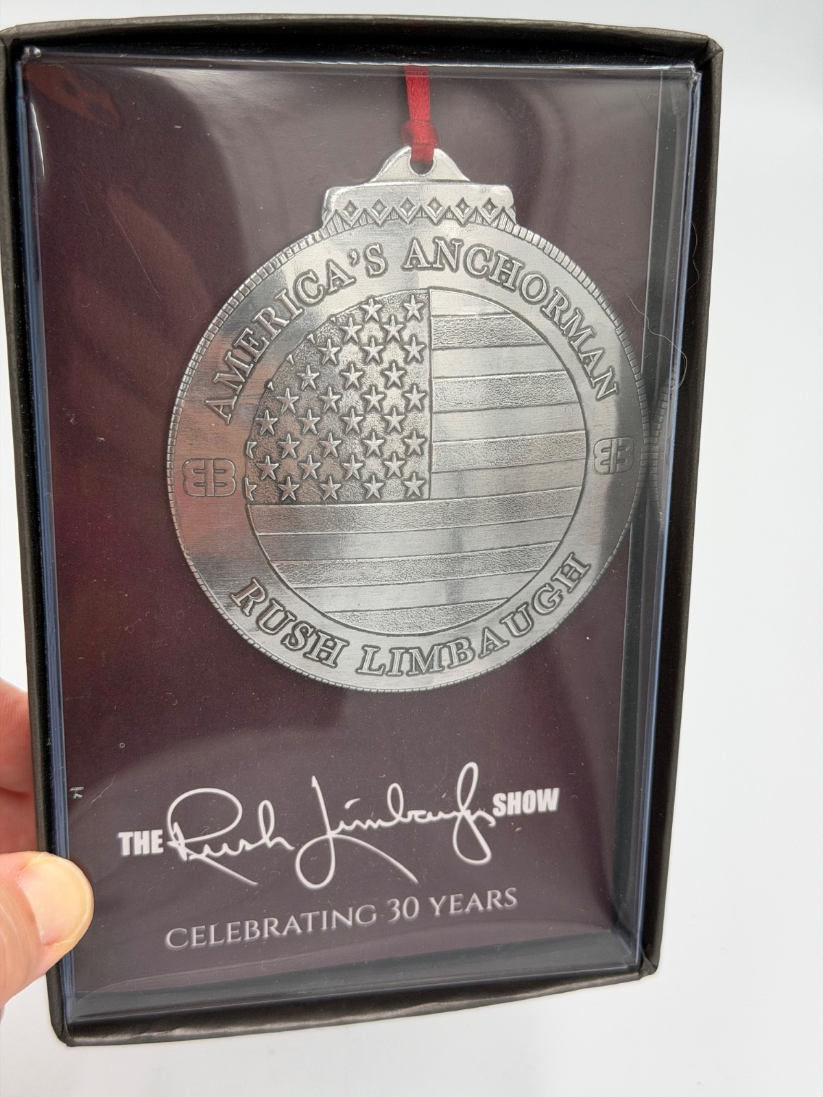RUSH LIMBAUGH 2017 CHRISTMAS ORNAMENT AMERICA\'S ANCHORMAN CELEBRATING 30 YEARS RUSH LIMBAUGH 2017 CHRISTMAS ORNAMENT AMERICA\'S ANCHORMAN CELEBRATING 30 YEARS