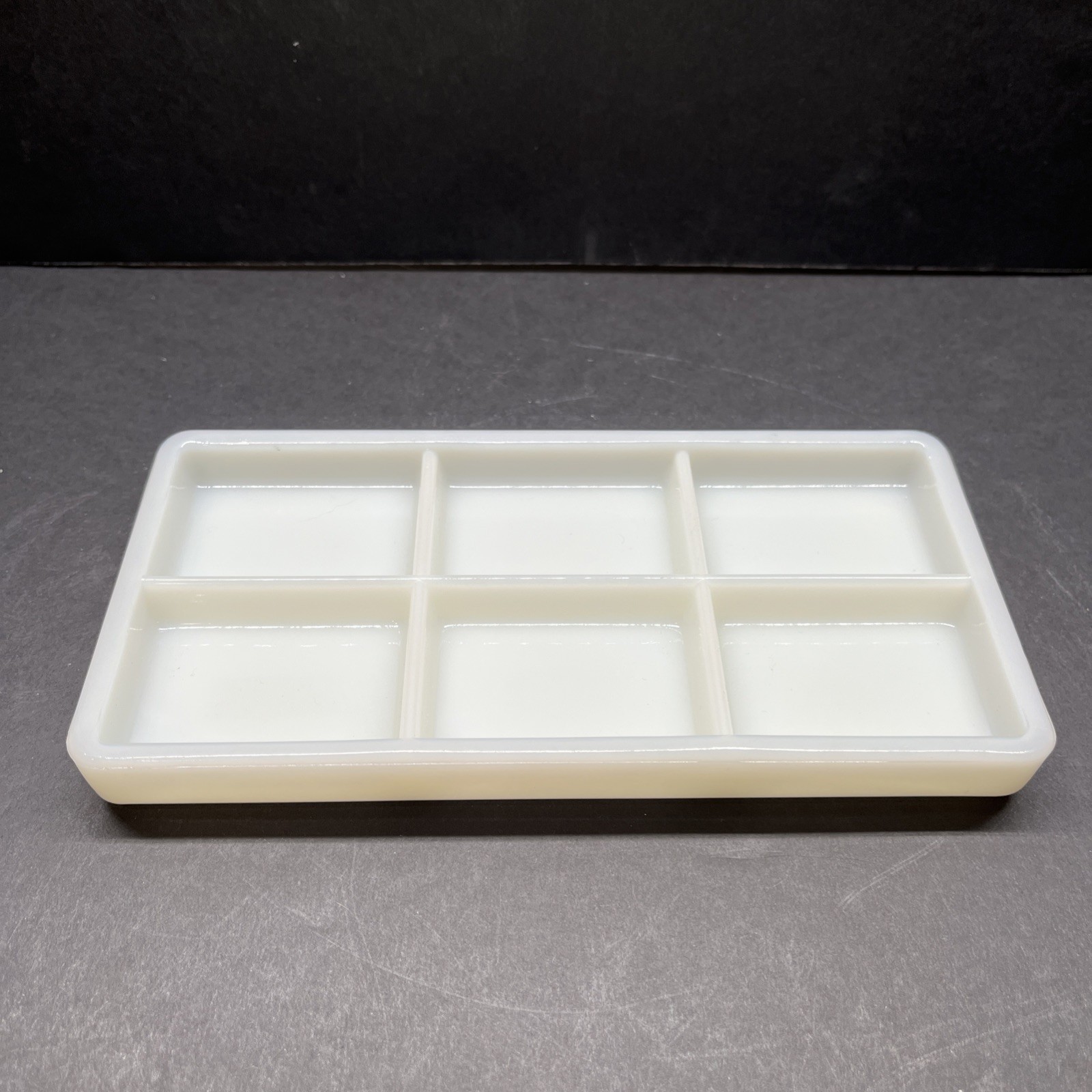 Vintage Milk Glass dental tray Becht Germany #3 6 Divided 4 Vintage Milk Glass dental tray Becht Germany #3 6 Divided 4