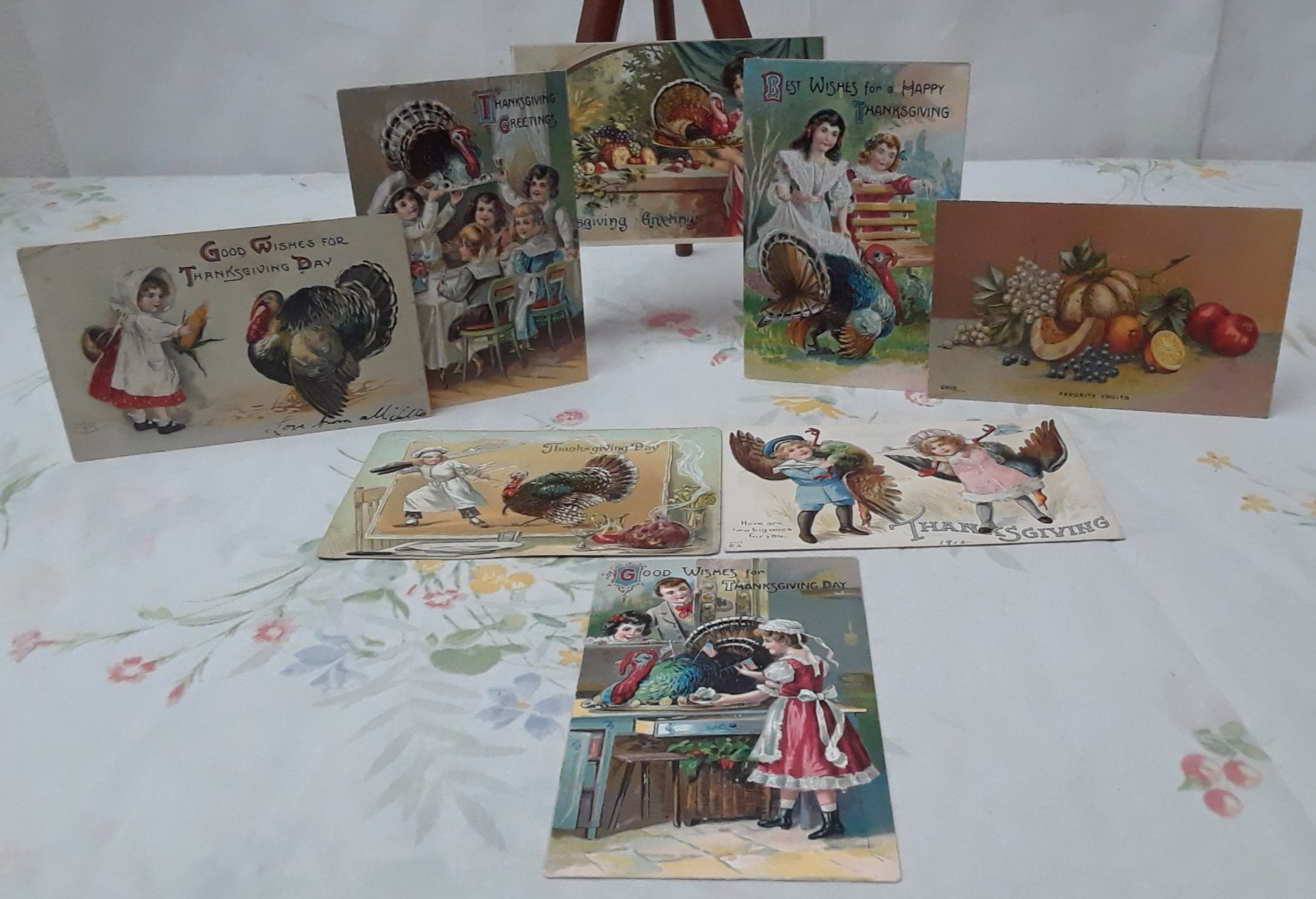 Antique 1900's HAPPY THANKSGIVING Germany - U.S.A. Postcard Lot of 8 Random