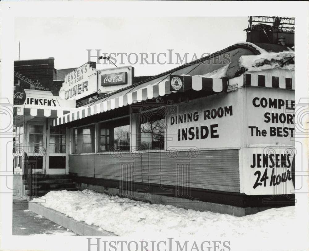 1961 Press Photo Jensen's Diner, where TV film starring William Bendix was taken