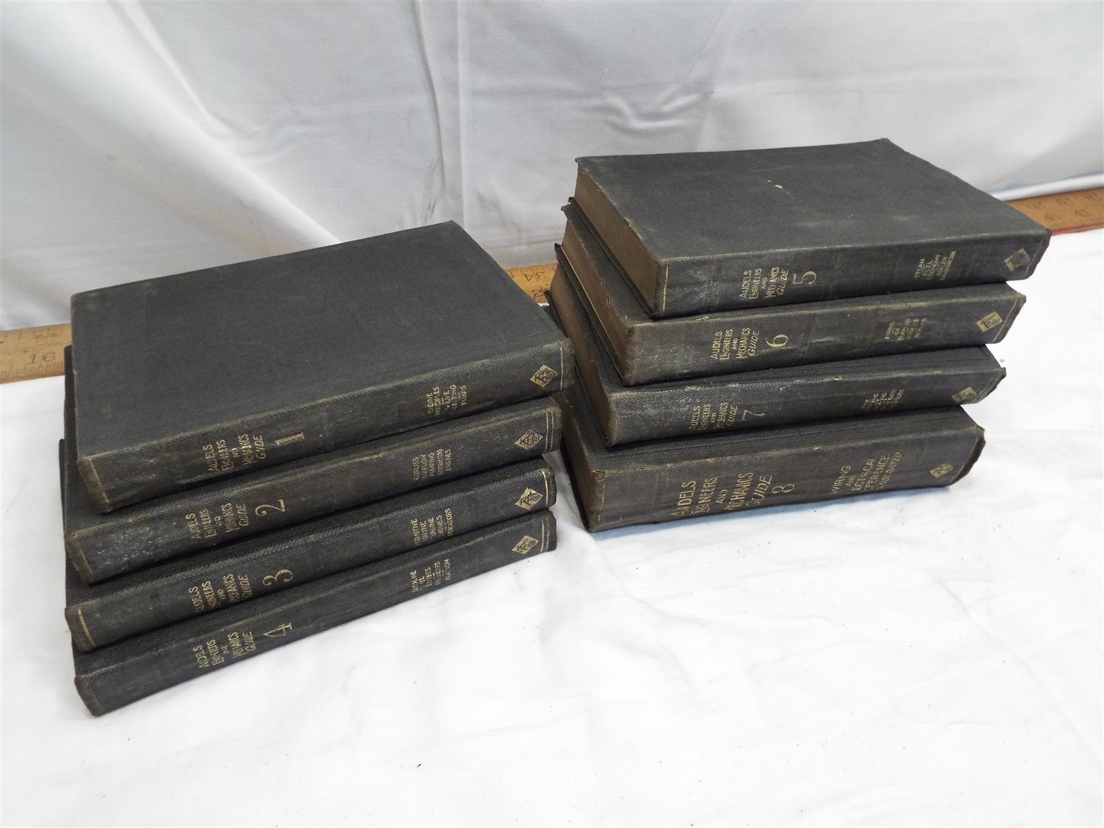 Set Audels Engineers & Mechanics Guide vol 1-8 1921 Wiring Steam Engine Aviation