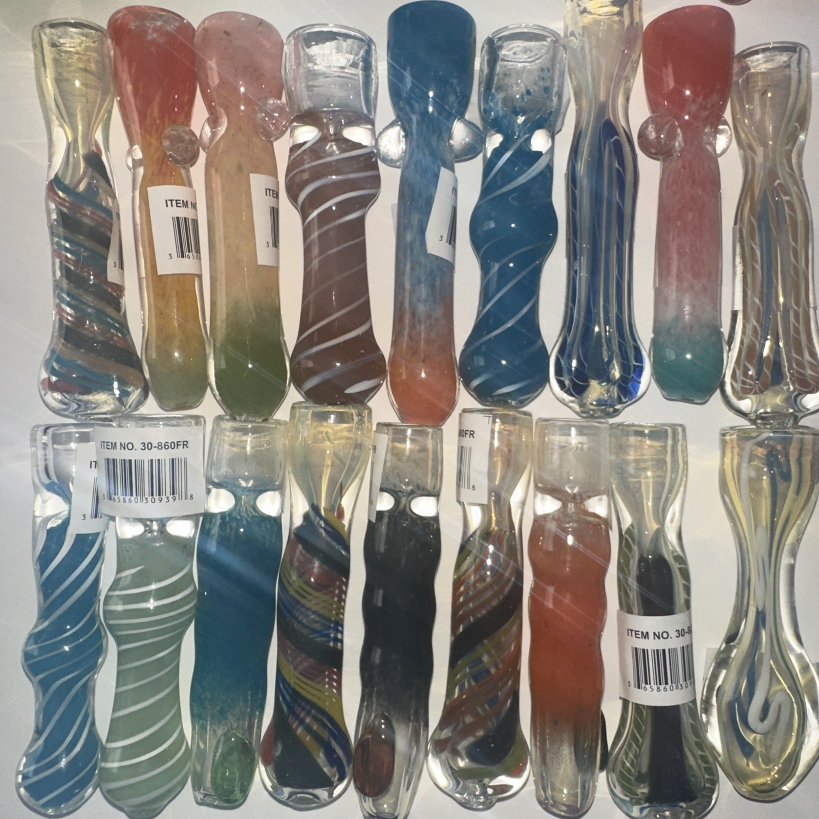 Chillium 3” Tobacco Pipe One HITTER GLASS Bowl LOT OF 6 NEW ARRIVAL 