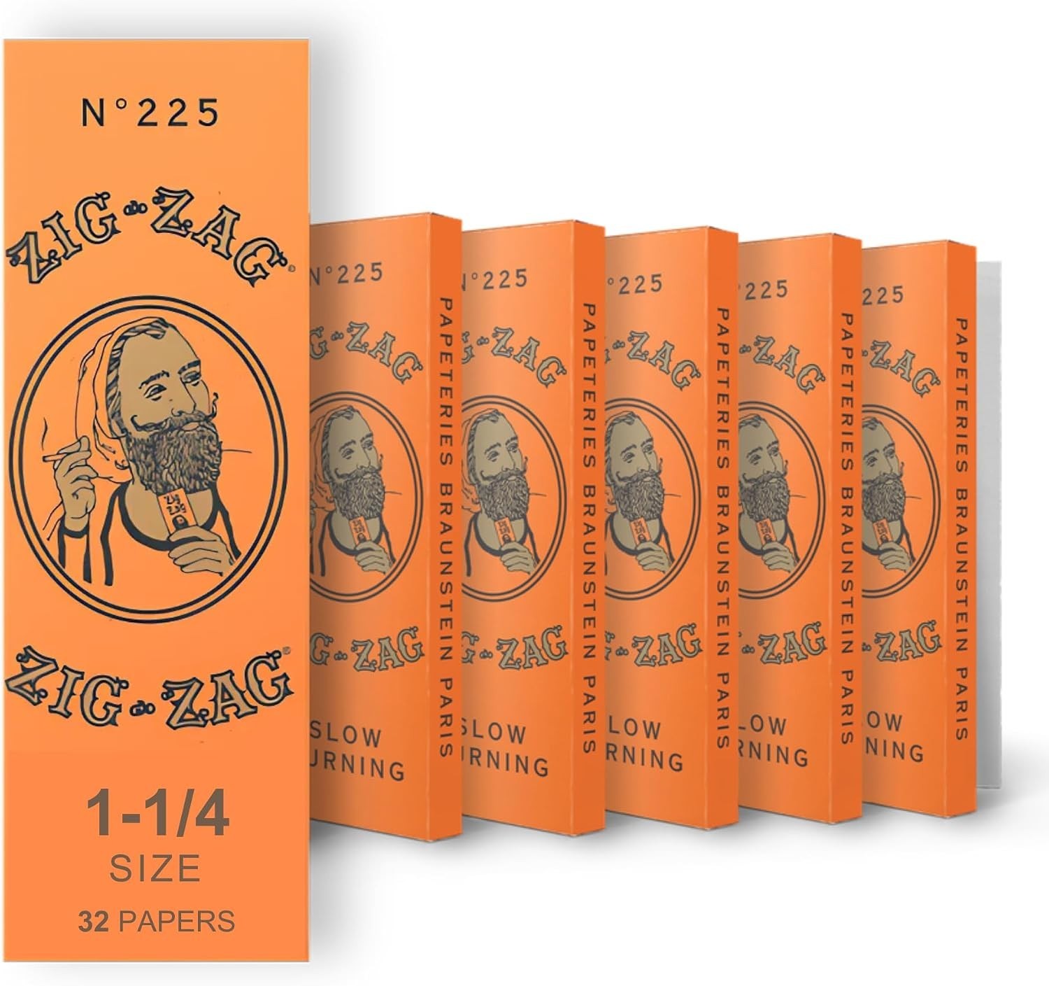ZIG-ZAG Rolling Papers French Orange 1 1/4 ( 6 Booklets) 6 Pack, ZIG-ZAG Rolling Papers French Orange 1 1/4 ( 6 Booklets) 6 Pack,