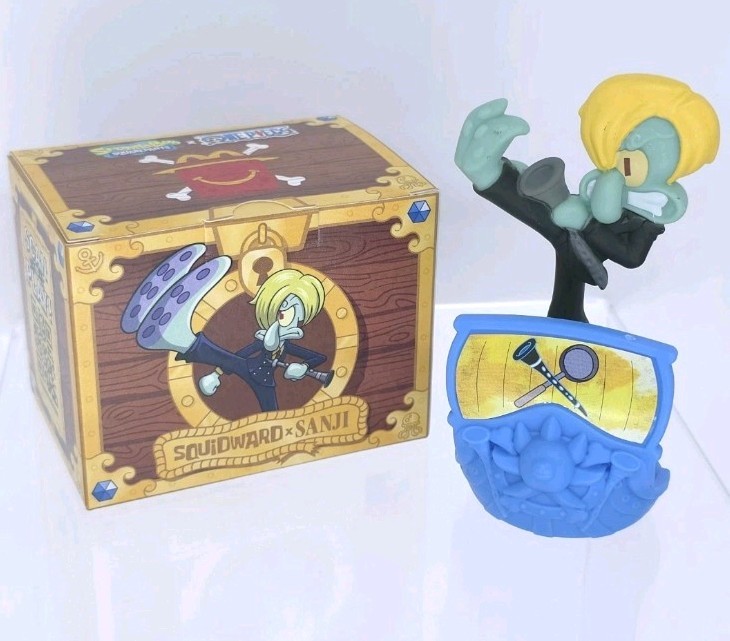 Mcdonalds Canada One Piece SpongeBob Squarepants Squidward Sanji Happy Meal Toy Mcdonalds Canada One Piece SpongeBob Squarepants Squidward Sanji Happy Meal Toy