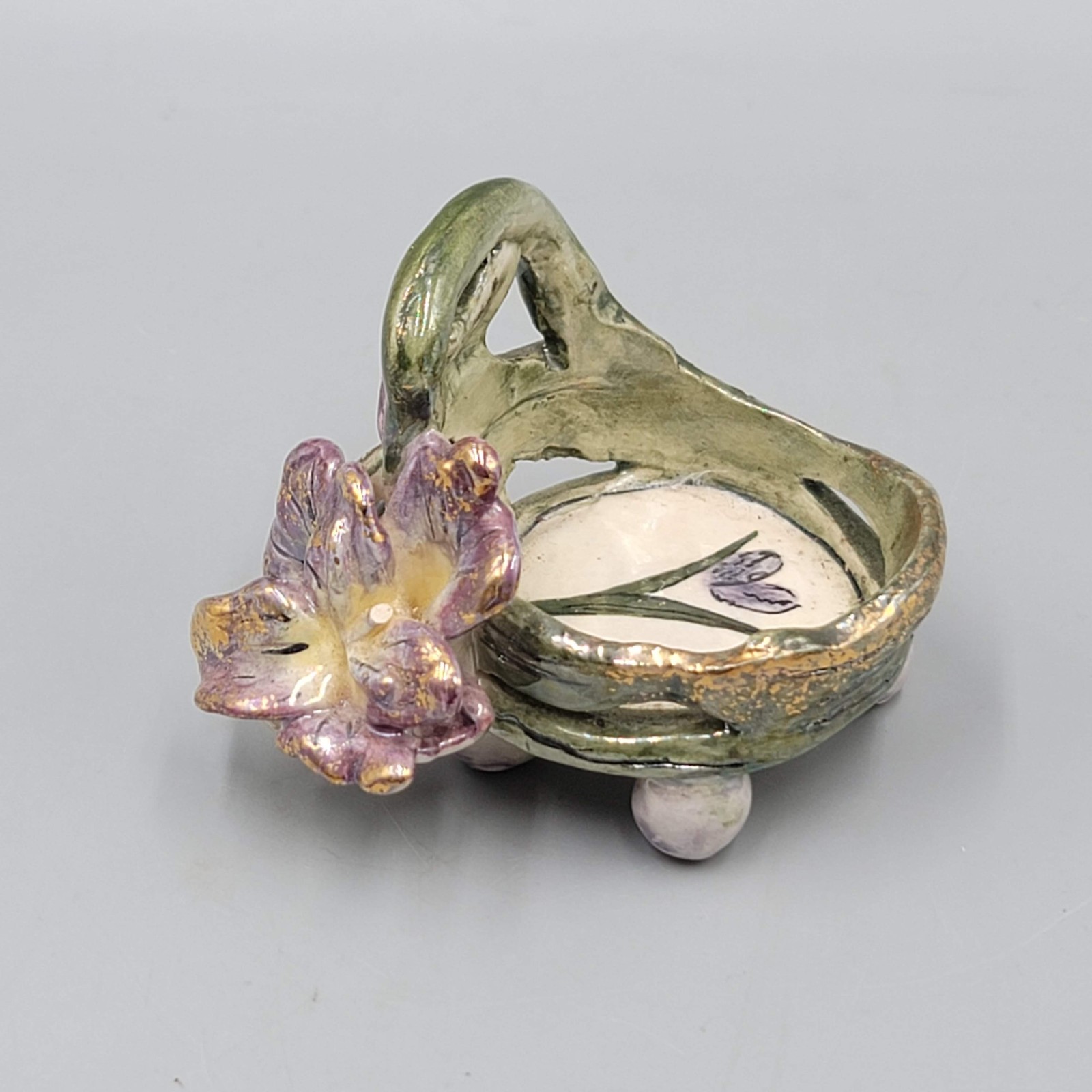 Vintage Heather Goldminc Tea Light Candle Holder 2000