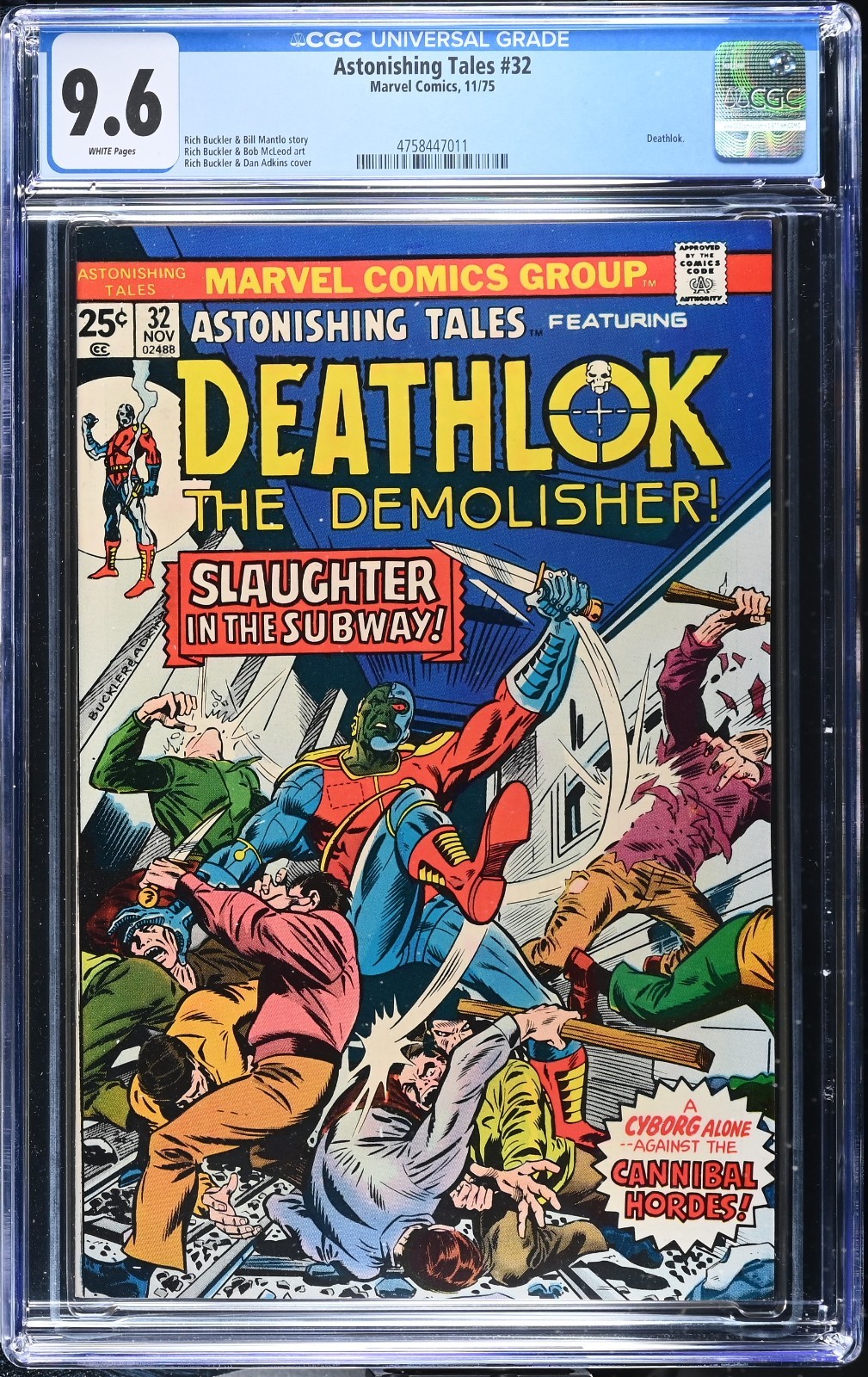 🩸 Astonishing Tales #32 CGC 9.6 WP Marvel 1975 Rich Buckler Deathlok