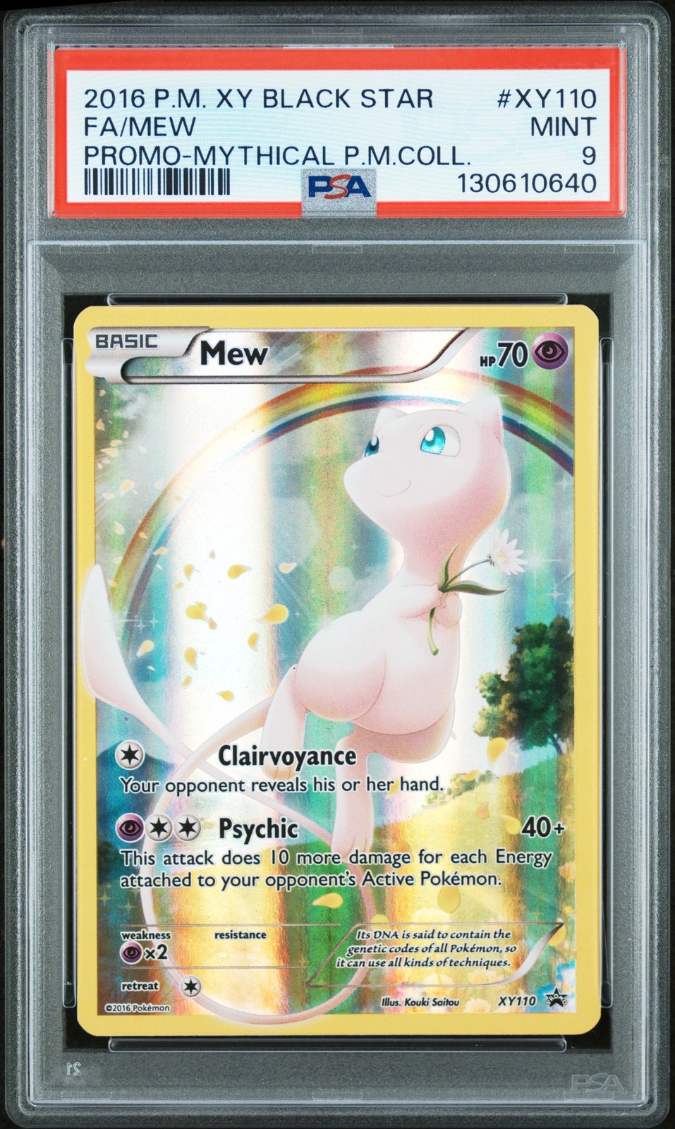 Mew XY110 PSA 9 Black Star Promo Pokemon Card Game Mew XY110 PSA 9 Black Star Promo Pokemon Card Game