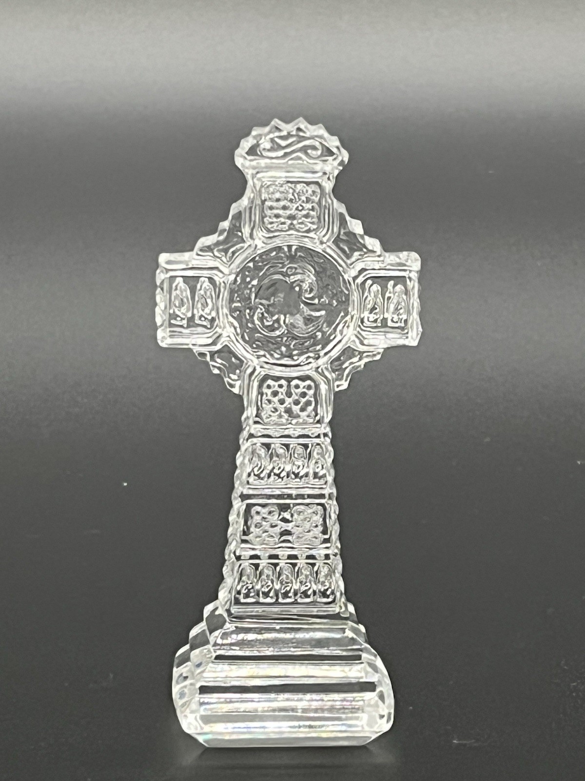 24% Lead Crystal Galway Crystal Celtic  Cross By: Galwayirish Crystal