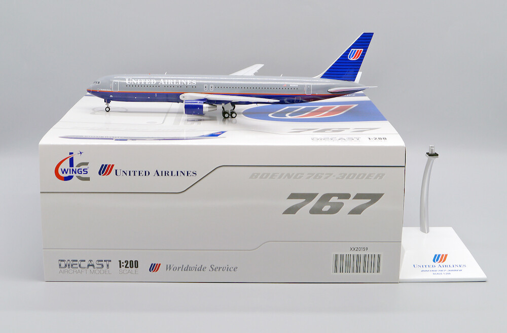 JC Wings XX20159 United Airlines Boeing 767-300ER N666UA Diecast 1/200 Jet Model