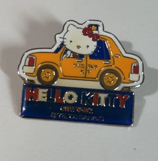 Vintage Sanrio Hello Kitty 2000 New York City Yellow Taxi Pin Vintage Sanrio Hello Kitty 2000 New York City Yellow Taxi Pin
