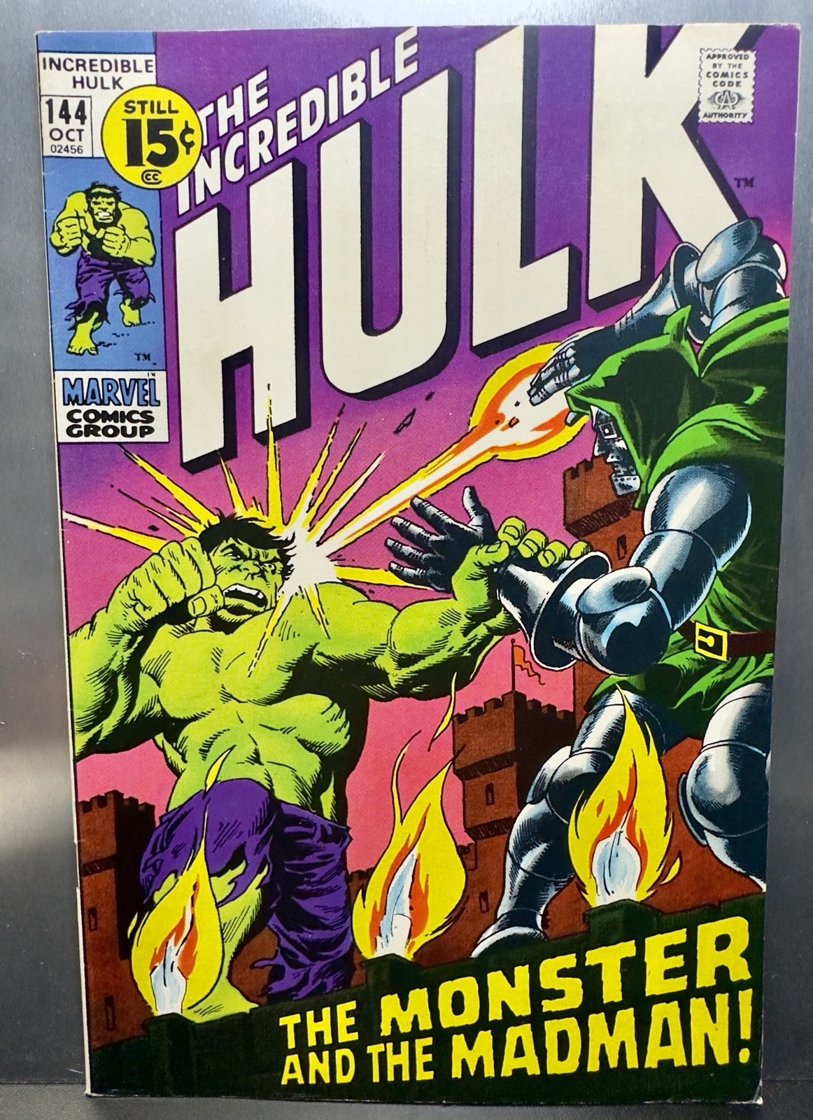 The Incredible Hulk 144 Marvel Comics October 1971  👀 BEAUTIFUL COMIC 👀 Est.VF