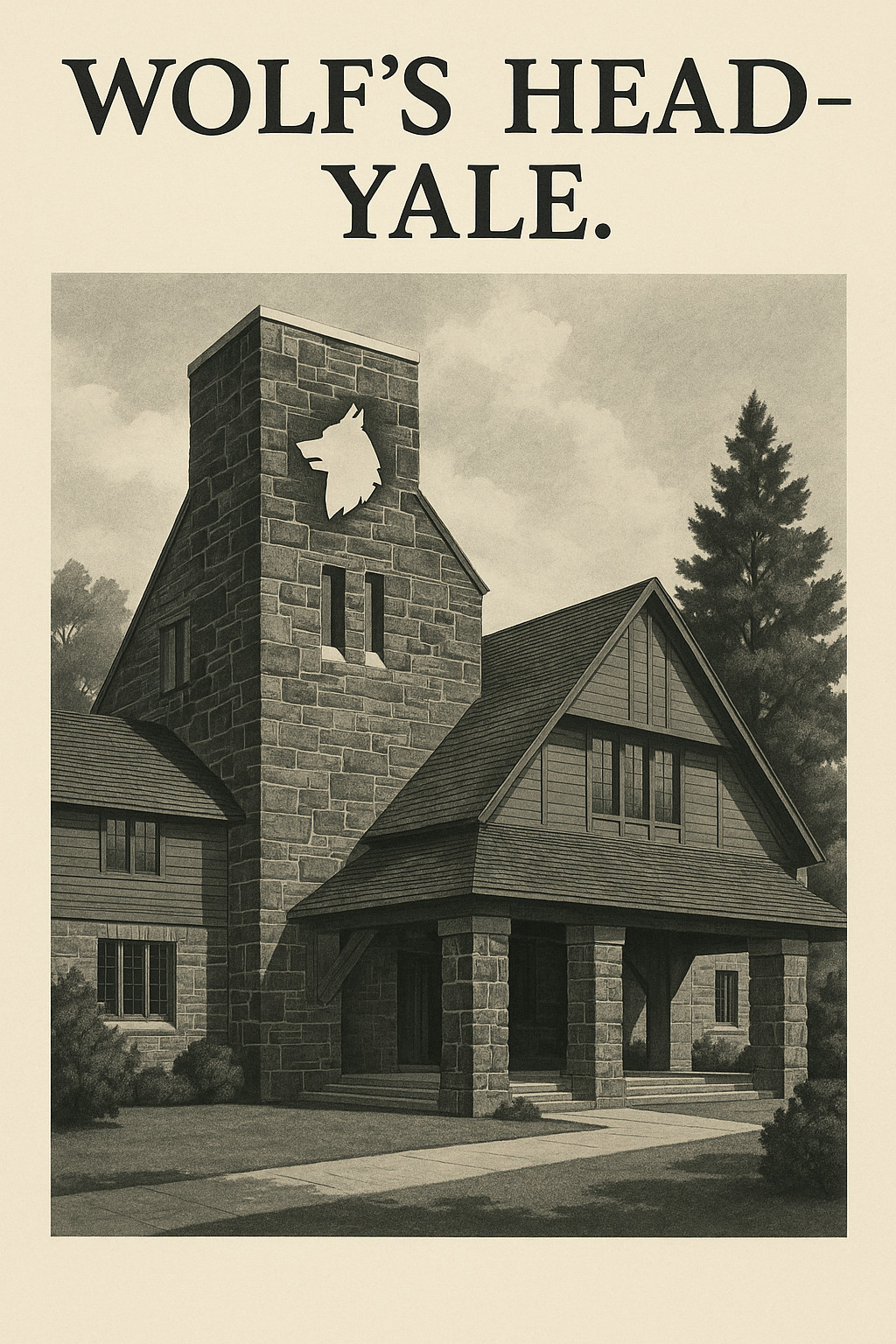 Wolf\'s Head Yale Poster 🐺🏛️ - 24x36” - Classic Print 🤯💯