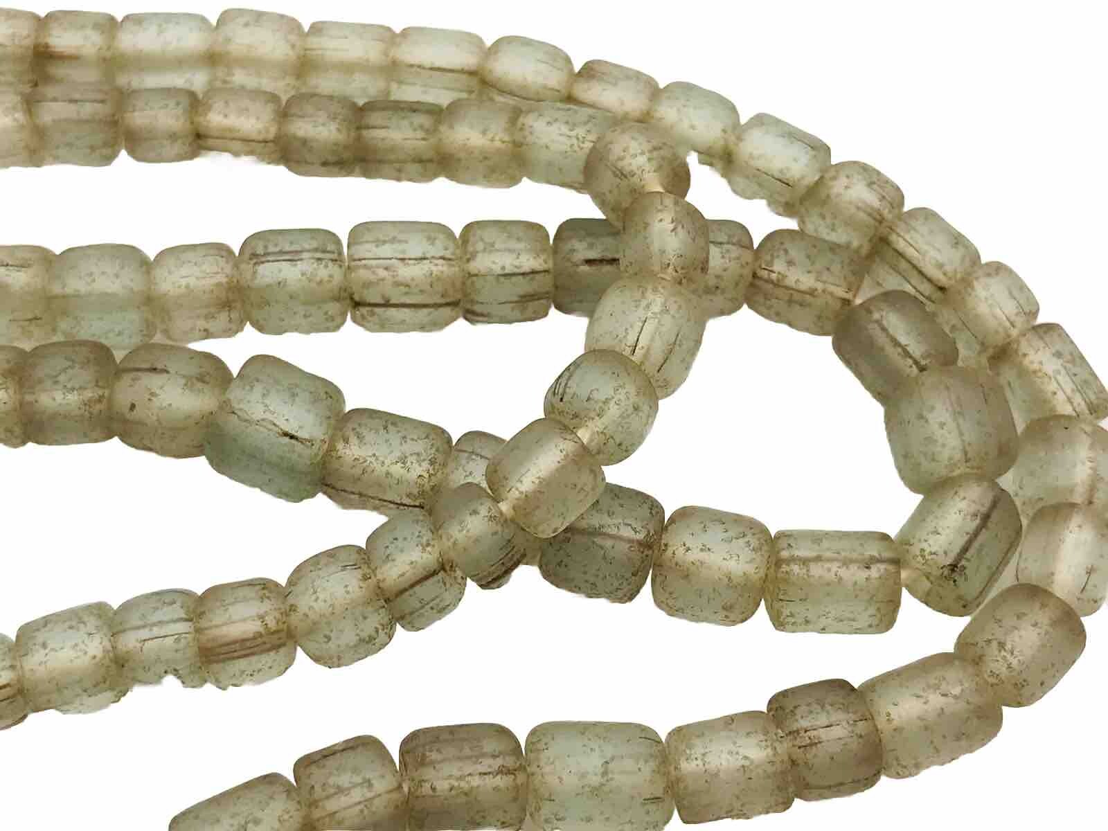 Vintage Translucent Trade Glass Tile Beads