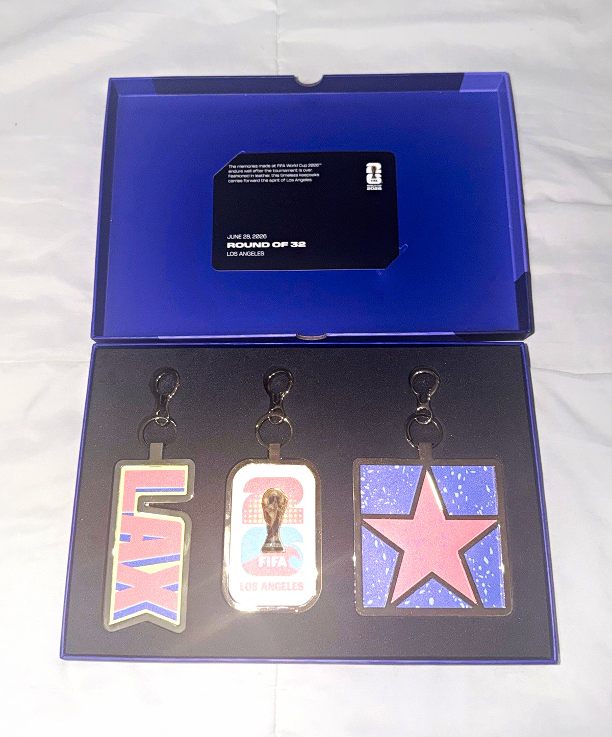 FIFA World Cup 2026 Hospitality gift Los Angeles Metal Keychain Set, Round of 32 FIFA World Cup 2026 Hospitality gift Los Angeles Metal Keychain Set, Round of 32