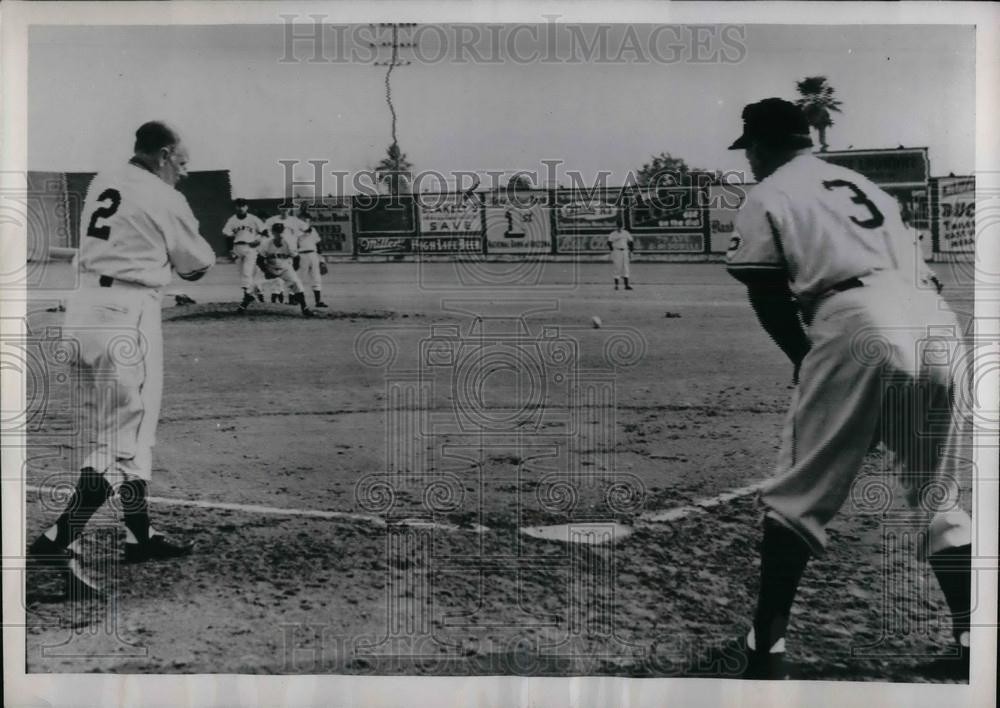 1952 Press Photo N.Y. Giants Manager Leo Durocher, Coach Herman Franke