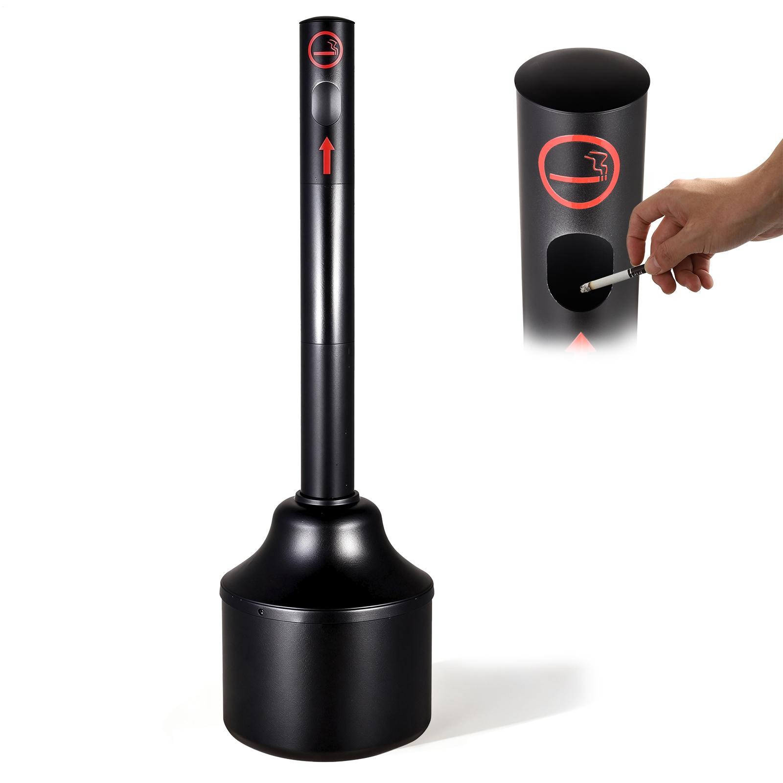 Commercial Standing Ashtray Outdoor Cigarette Butt Receptacle Disposal Ash Tray