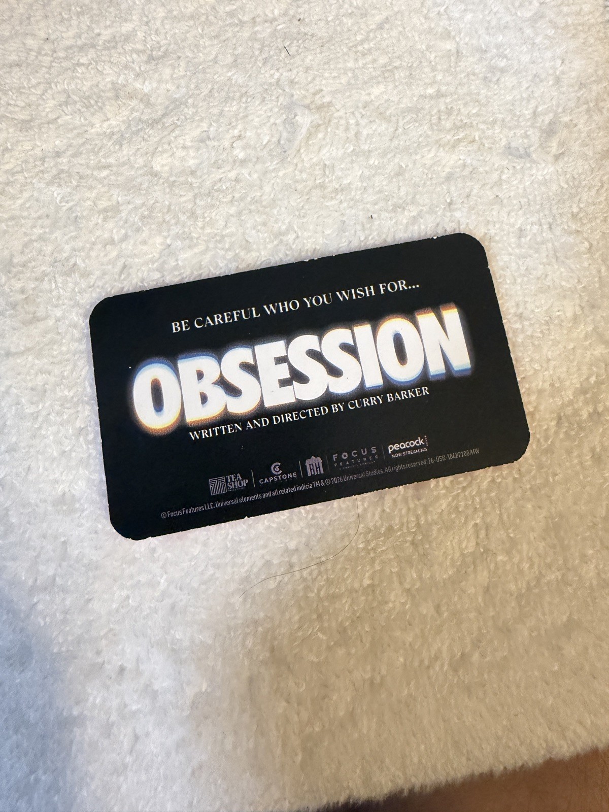 Obsession One Wish Willow Card Universal Studios Hollywood HHN 
