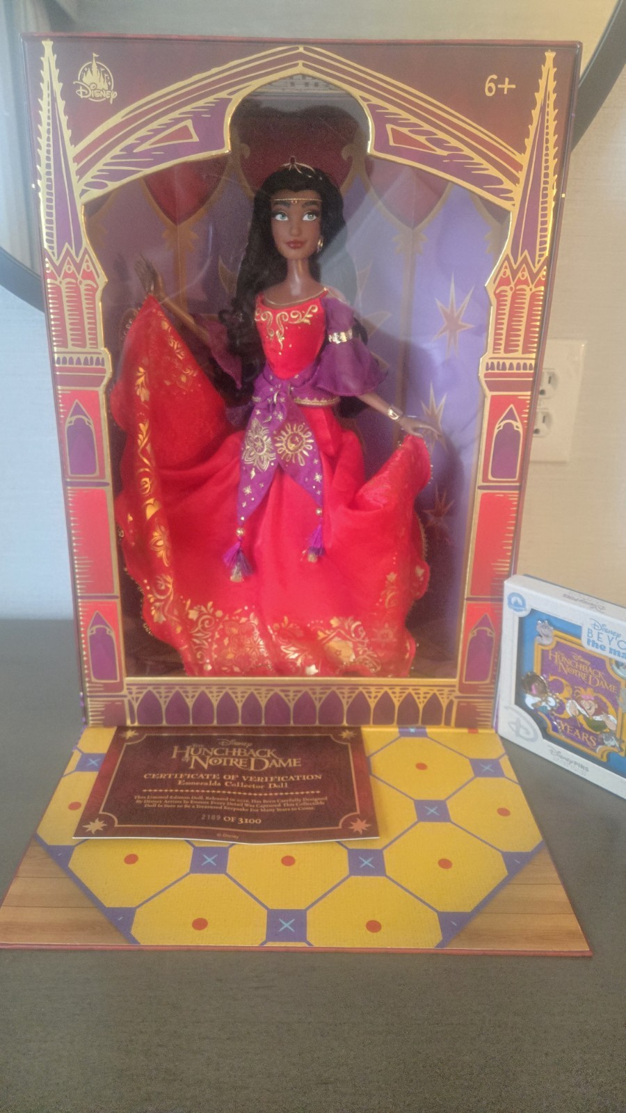 D23 Esmeralda Doll And D23 2026 Hunchback Of Notre Dame 30th Anniversary Pin
