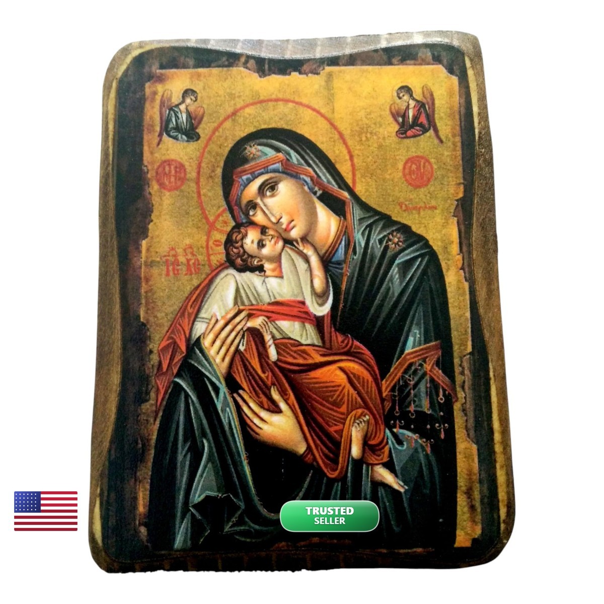 Iconsgr Wooden Greek Orthodox Icon Virgin Mary Jesus Christ A0 Iconsgr Wooden Greek Orthodox Icon Virgin Mary Jesus Christ A0