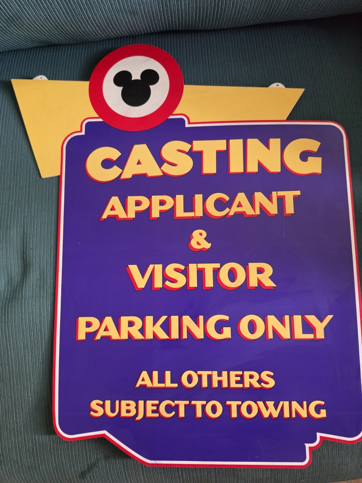 Disney World Parking For Cast Members Sign Large