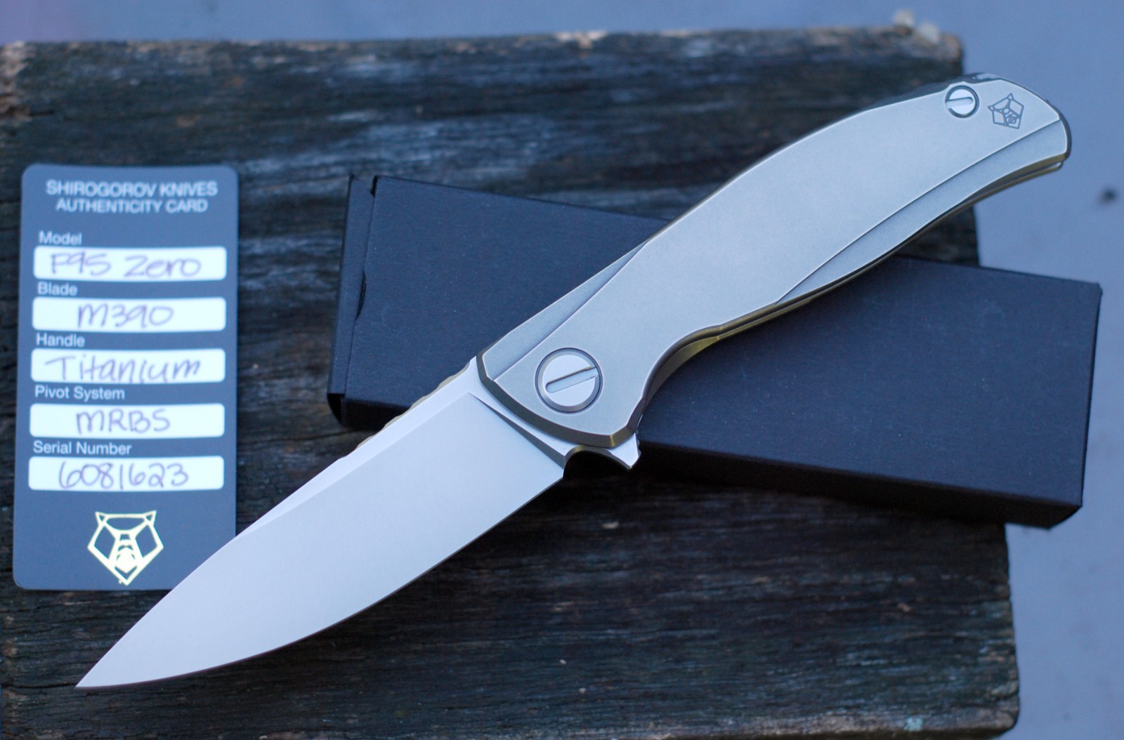 Shirogorov F95 Zero Gen 1 M390 Titanium FrameLock Knife