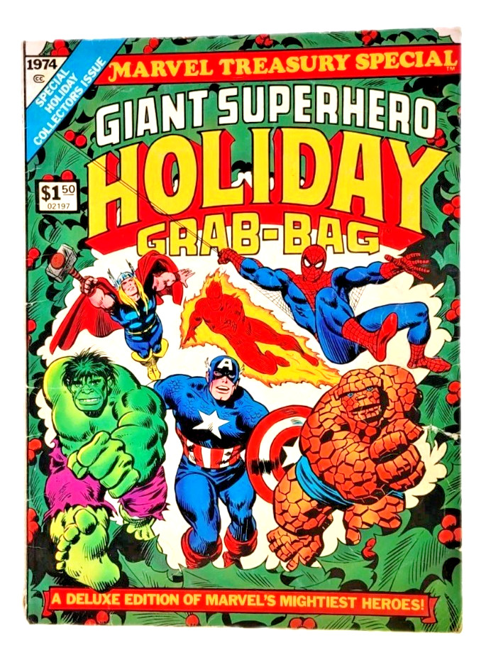 Marvel Treasury Edition Giant Superhero Holiday Grab-Bag #1, 1974, 6.5 FN+ Marvel Treasury Edition Giant Superhero Holiday Grab-Bag #1, 1974, 6.5 FN+