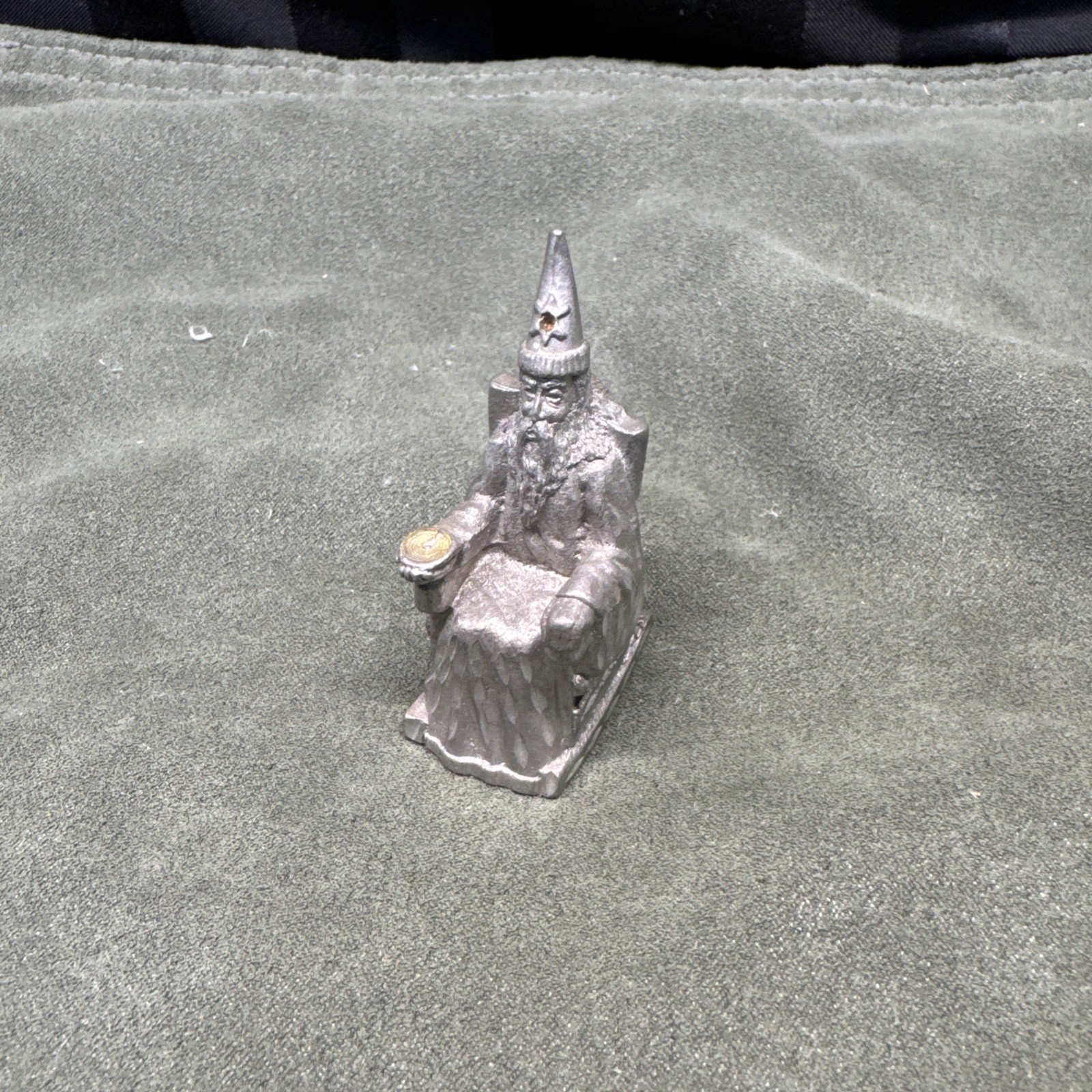 HMR1311 Vintage Spoontiques Pewter Wizard Figurine Damaged