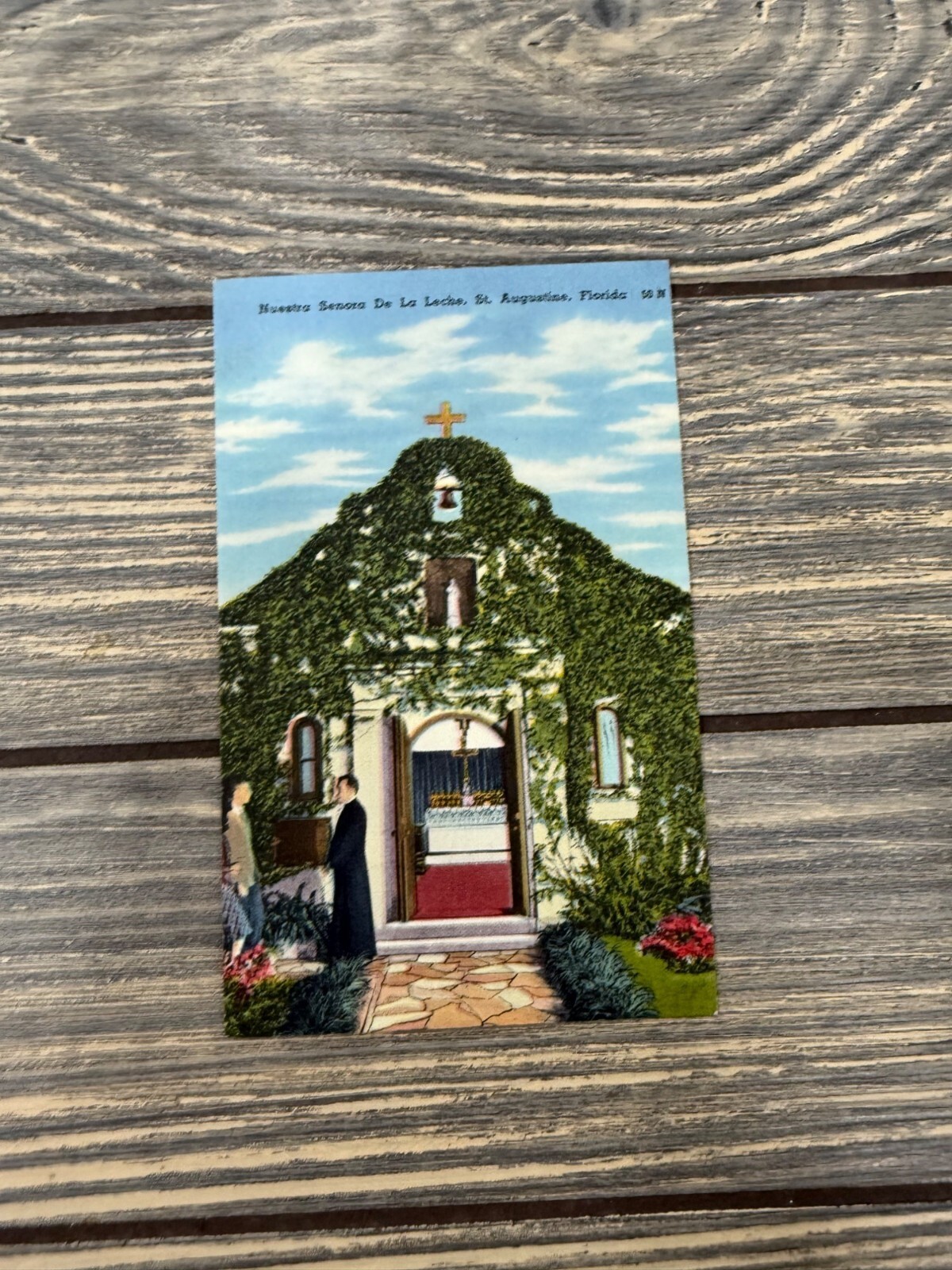 Vintage Postcard Of Shrine Of Our Lady Of La Leche St. Augustine Florida Circa 1