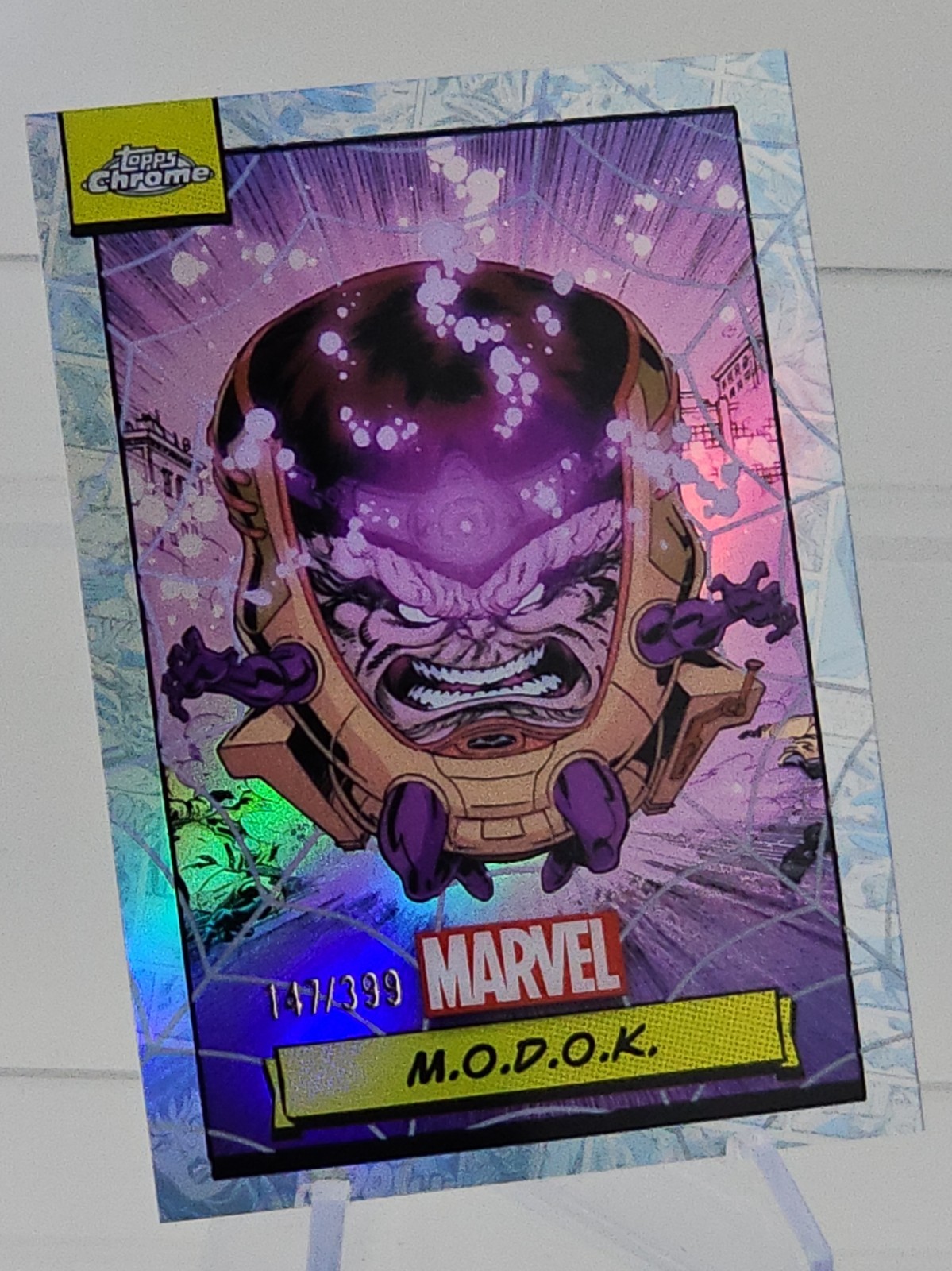 2024 Topps Chrome Marvel Spider Web Refractors /399 M.O.D.O.K Tales Of Suspence 2024 Topps Chrome Marvel Spider Web Refractors /399 M.O.D.O.K Tales Of Suspence