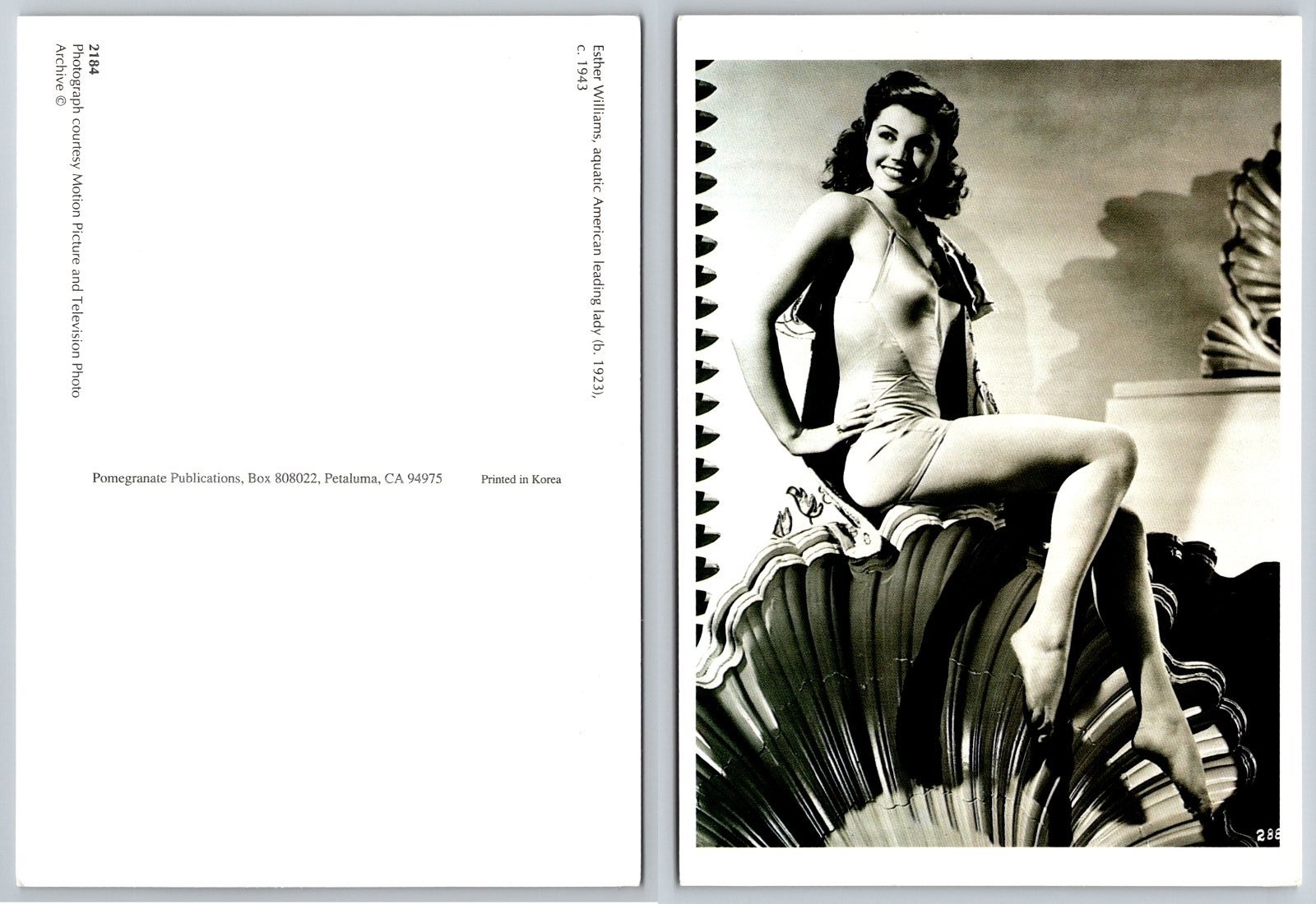 Continental Esther Williams Actress Studio Portrait Postcard