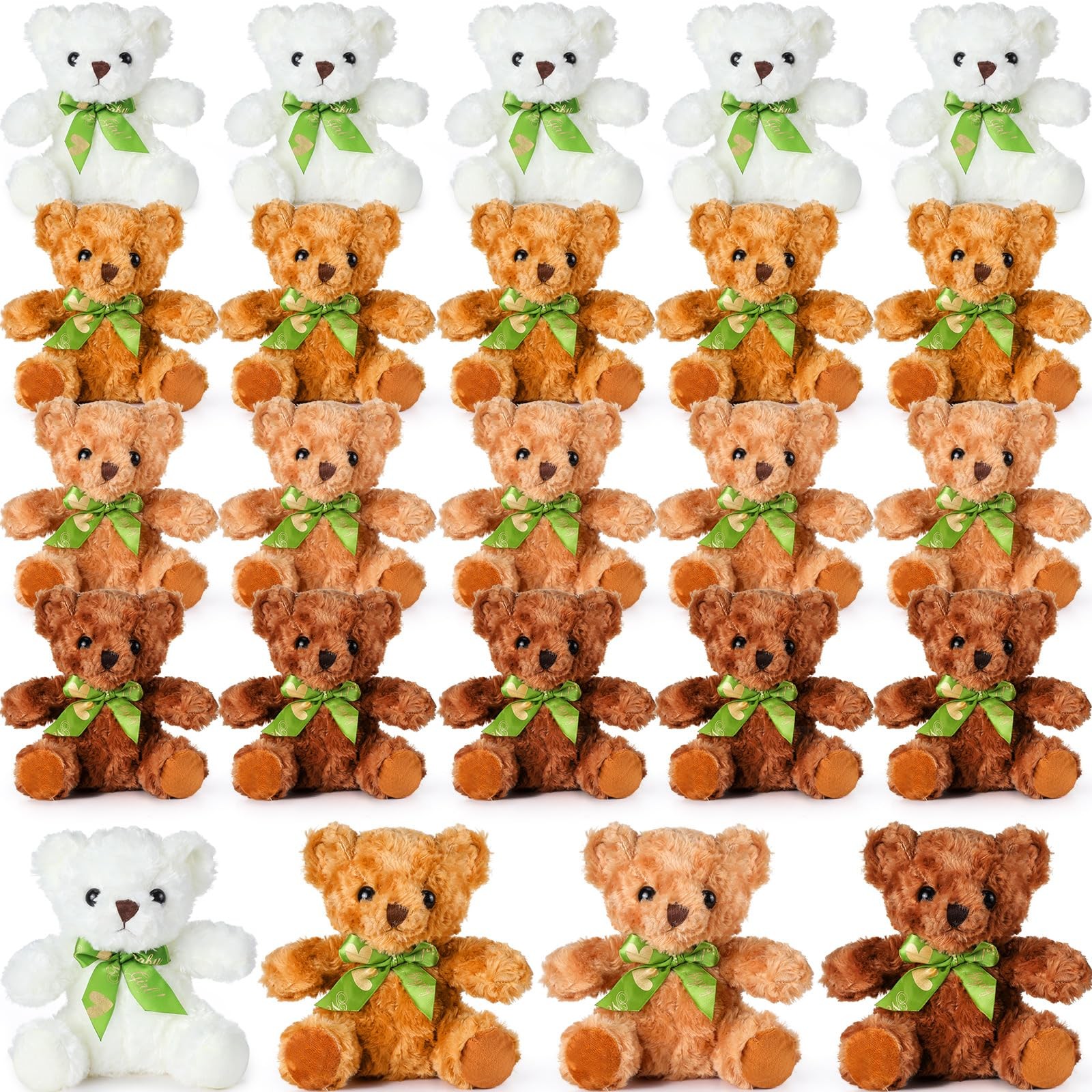 Hydren 24 Pcs Valentines Day Bears Bulk 8 Inch Bears Stuffed Animals Small Soft