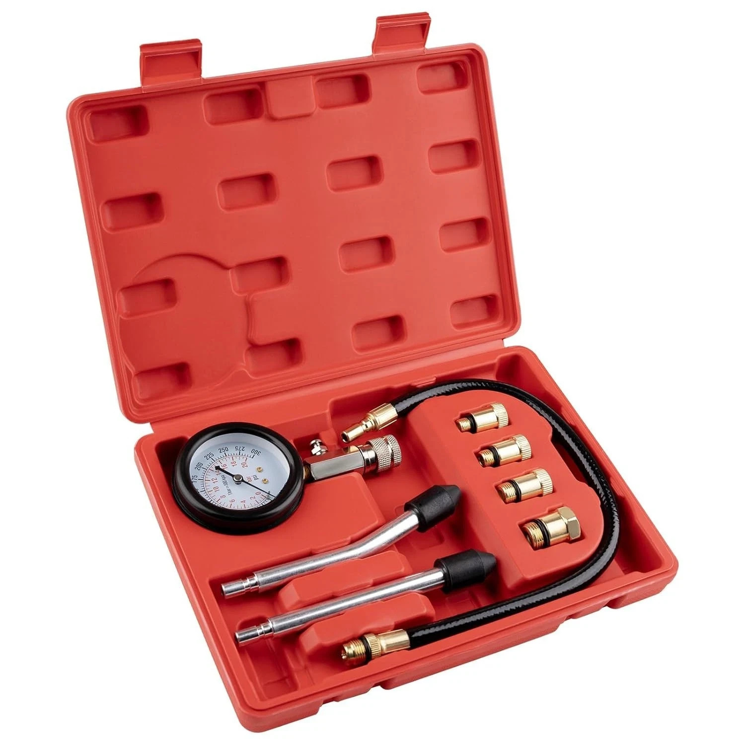 NEW Probador de compresión medidor de presión Kit de probador Motor de gasolina NEW Probador de compresión medidor de presión Kit de probador Motor de gasolina