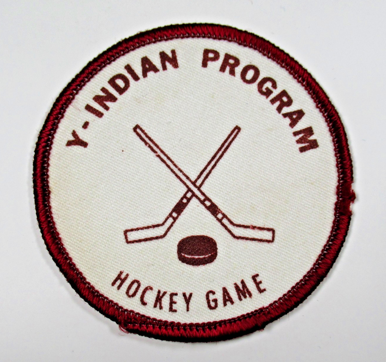 YMCA Y Indian Program Hockey Game Patch Vintage Activity Sew On YMCA Y Indian Program Hockey Game Patch Vintage Activity Sew On